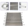 10 Row/16 Row Oil Cooler Kit, Universal Aluminum Remote Transmission Engine Cooler Auto-Manual Radiator Converter Kit