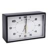 Analog Alarm Clock Quiet Battery Operated Plastic Minimalist Desk Analog Clock for Living Room Bedroom