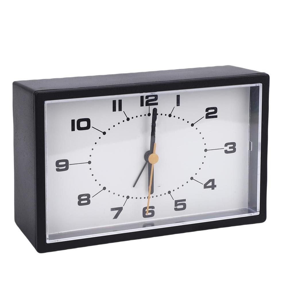 Analog Alarm Clock Quiet Battery Operated Plastic Minimalist Desk Analog Clock for Living Room Bedroom