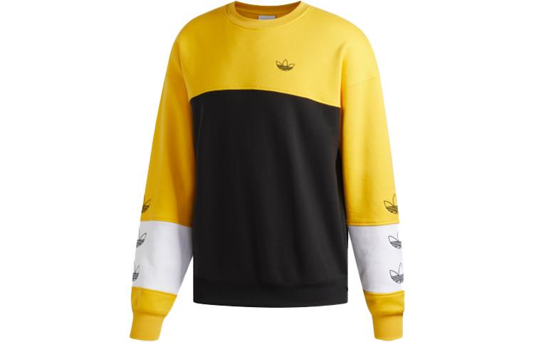 Adidas Originals Sweatshirts Men s Yellow Collarless Moderate Regular DZ9137 XL