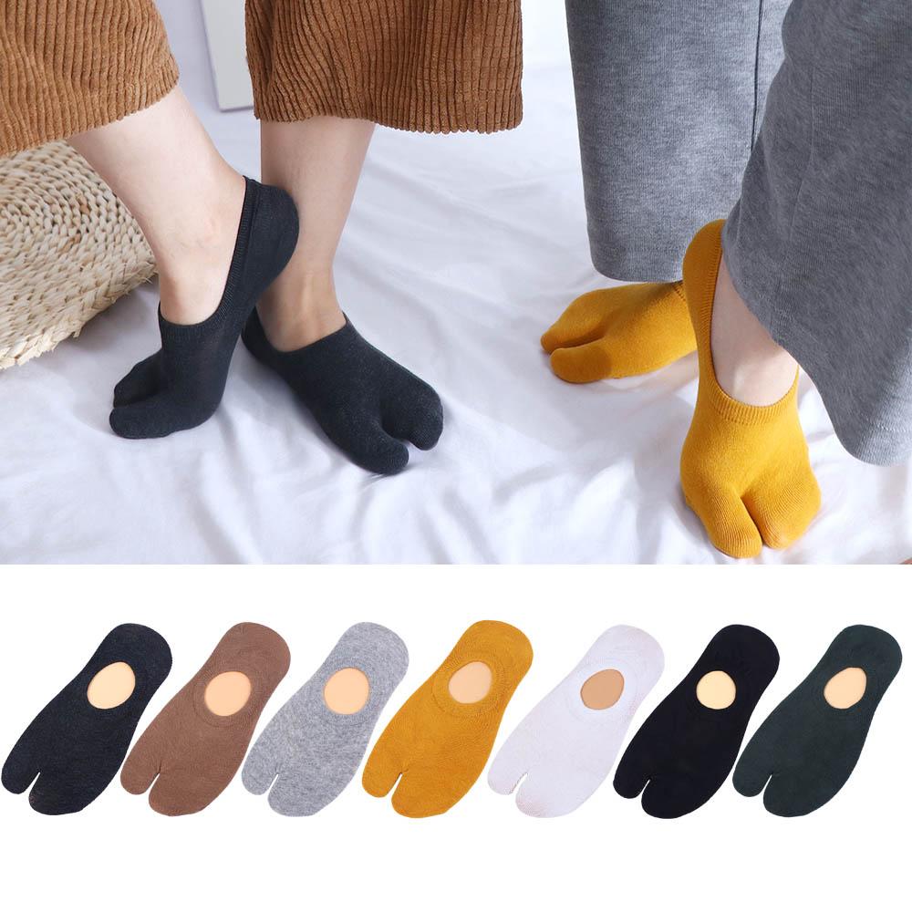 Flip Flops Simple Cotton Women Men Summer Short Tube Split Toe Socks Hosiery Two Finger Socks