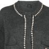 PINKO Solid Color Round Neck Fitted Long Sleeve Sweater Women sweater Gray 102115A18O-I90