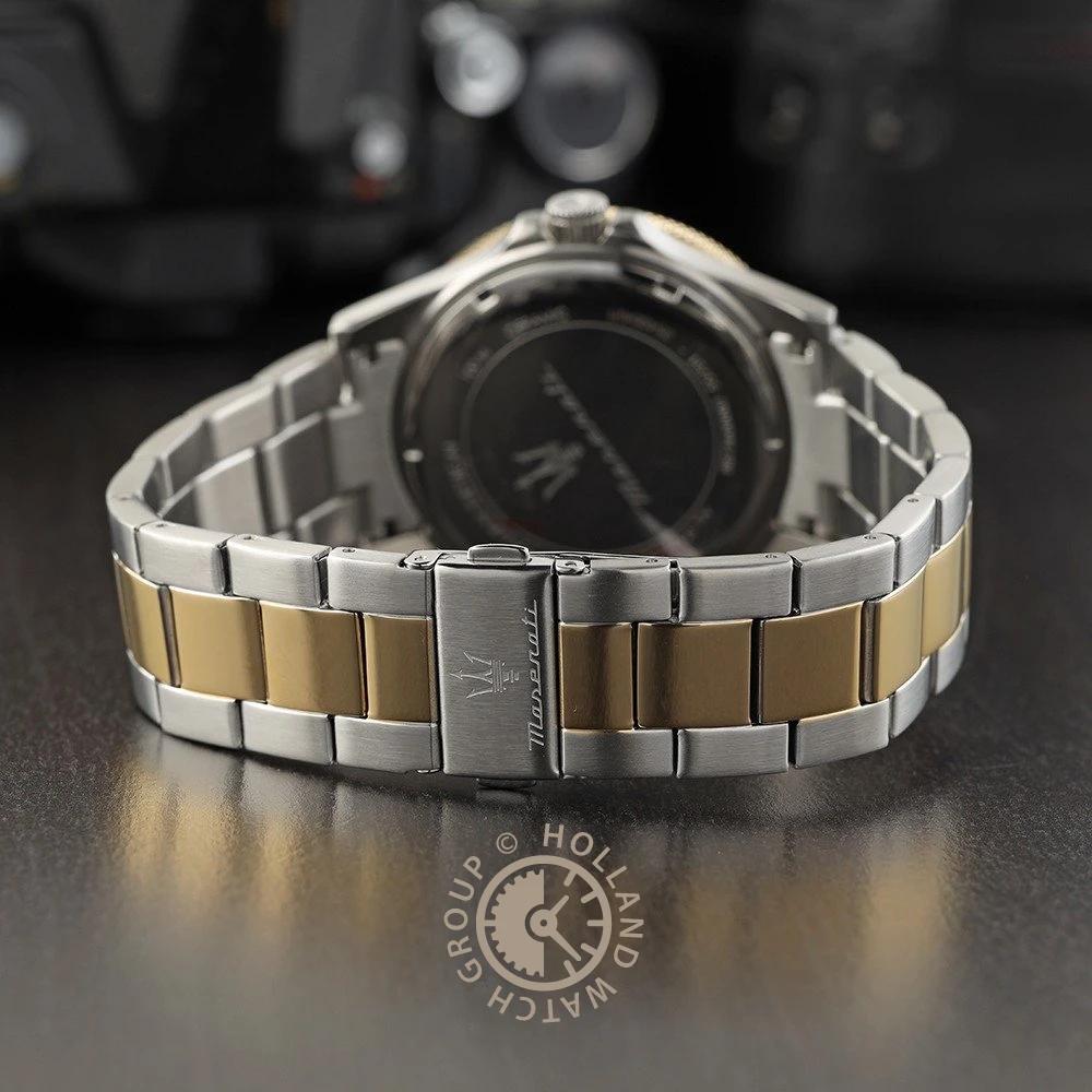 Maserati Competizione Diver Blue Stainless Steel Bicolor Men's Quartz Watch with Date and Ceramic Bezel R8873600010