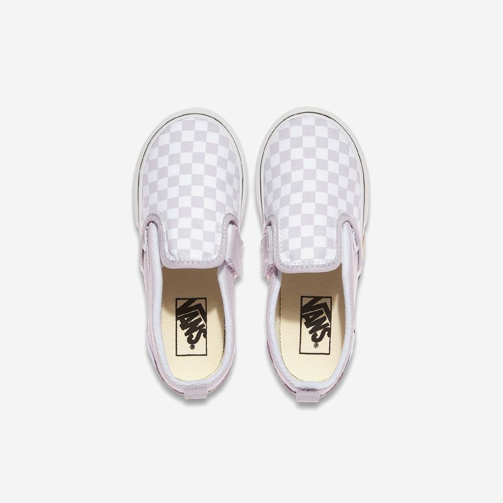 Vans Slip-On Velcro - Color Theory Checkerboard Lilac Mist [VN000D0SEMY-COLOR THEORY CHECKERBOARD LILAC MIST]