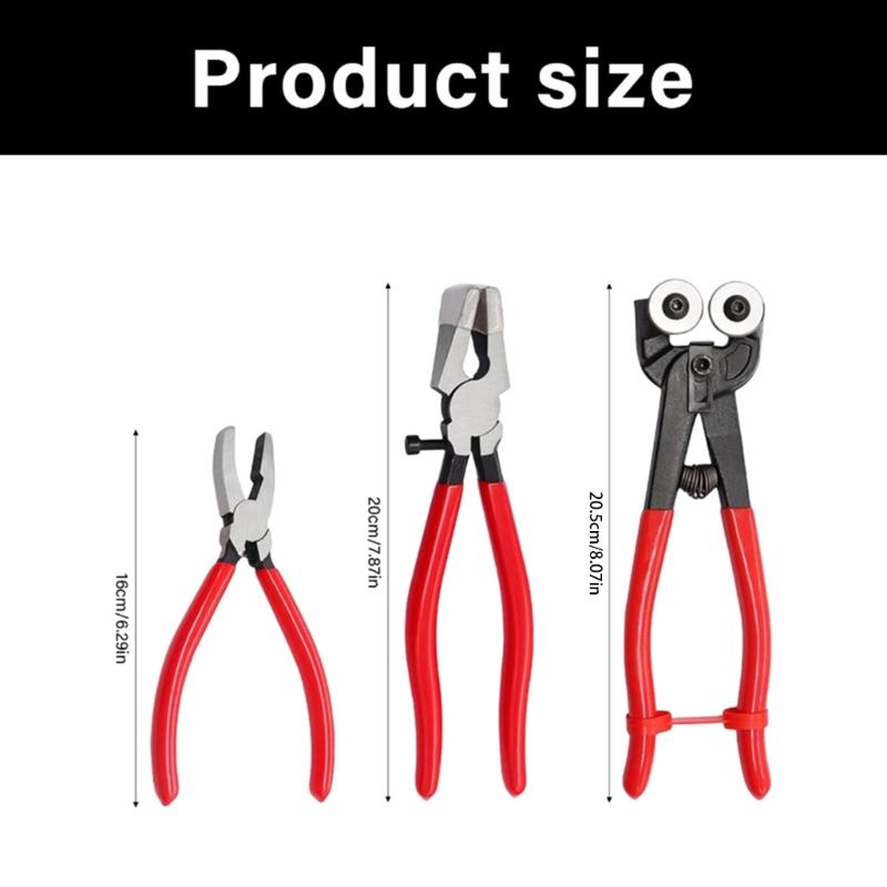 10PCS Heavy Duty Glass Cutter Kit Includes Running Breaking Pliers Oil Feed Tool For Cutting On Tile Mirror Projects