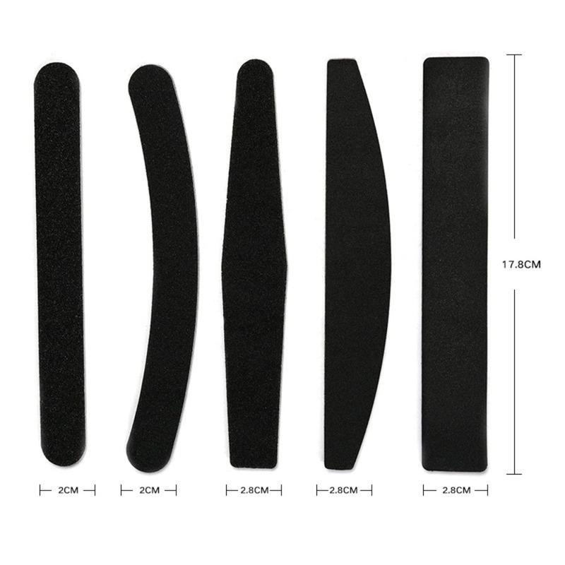 RHJB 25 Pieces Black 100/180 Grits Nail Files and Buffers Professional Double Sided Emery Boards Manicure Tool for Acrylic Nails