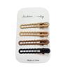 4-Piece Gradient Brown Duckbill Hair Clip Set