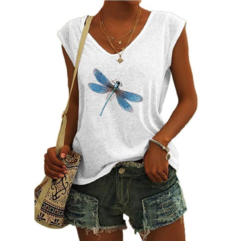 BITCED Women's Fashion Casual Sleeveless V-Neck Blouses & Shirts