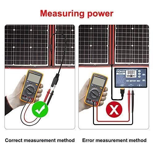 DOKIO 160W Kit Panneau solaire pliable portable monocristallin avec 2 ports USB Pour Plein air