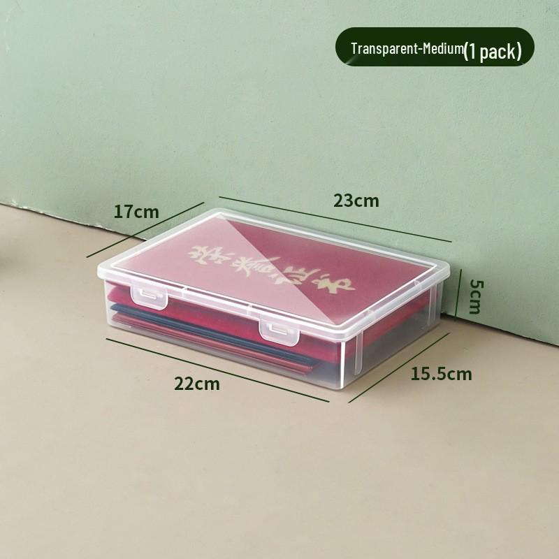 

A4 Dustproof Document Storage Box with Moisture-Proof File Bag - Protect Important Certificates & Household Register