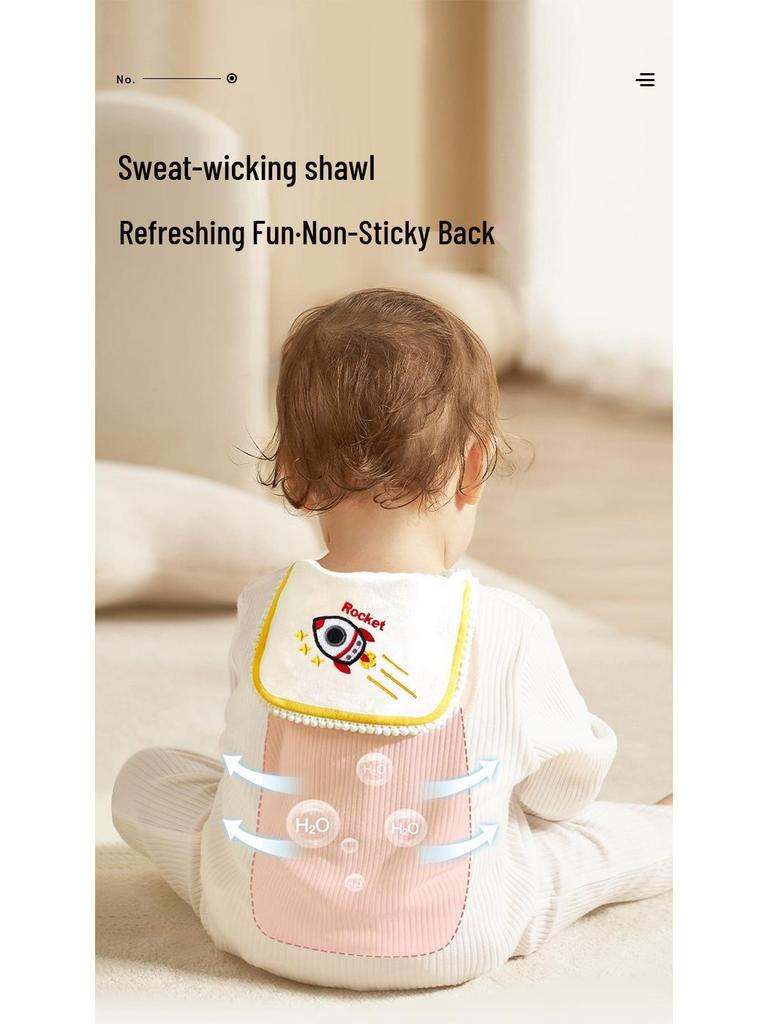 Breathable Pure Cotton Sweat-Absorbing Towel for Kids - Thickened, High-Value, Sweat-Proof Back Pad for Infants and Children