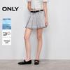Women's Washed Denim A-Line Pleated Mini Skirt