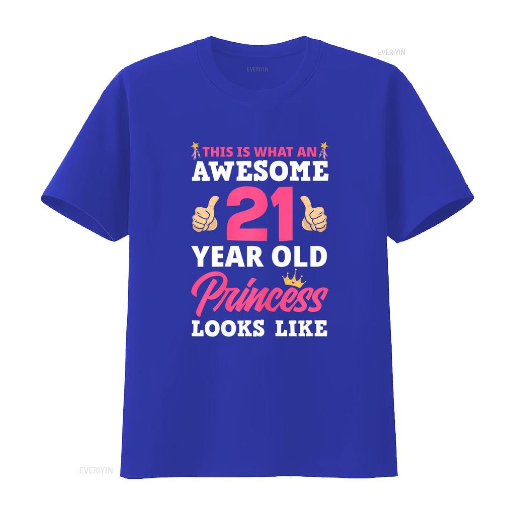 21st Birthday Women Funny 21 Years Old Girls T Shirt Vintage Washed Versatile Comfortable Streetwear Slightly Soft Fashion