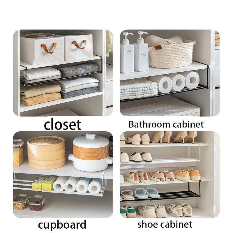Practical Shoe Rack - Heavy Duty Expandable Space-Saving Adjustable Storage Shelf, Modern Minimalist Design for Under Bed Organization