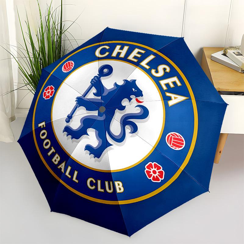 

Chelsea Football Club Crest Automatic Opening and Closing, 8 rib Structure Portable Umbrella, Suitable for Men and Women in All Seasons Per