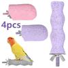 4Pcs Bird Chewing Toy Resin Bird Parrot Cage Perch Stand Platform Bird Beak Grinding Stone Set Bird Cage Accessory Pet Supplies