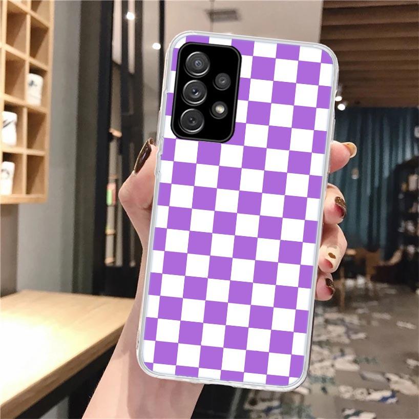 Retro Classic Chess Board Grid Phone Case For Samsung Galaxy A56 A55 A54 A53 A16 A15 A14 A13 A36 A35 A34 A33 A26 A25 A24 A23 A05