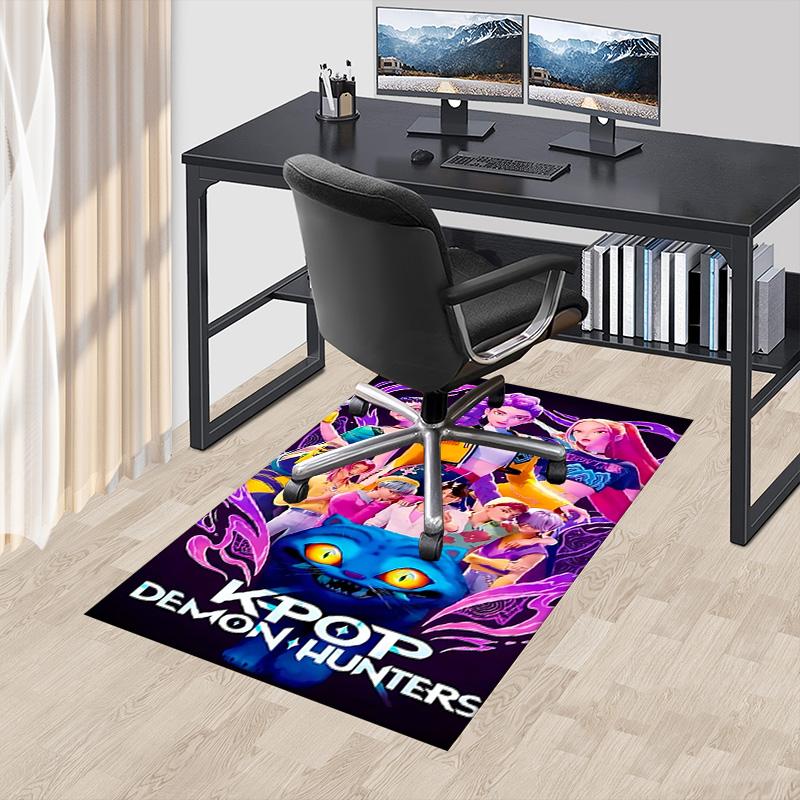 Kpop Demons Carpet For Playroom Bedroom Living Room Sofa Home Decorkids Game Area Rug Nonslip Floor Mat