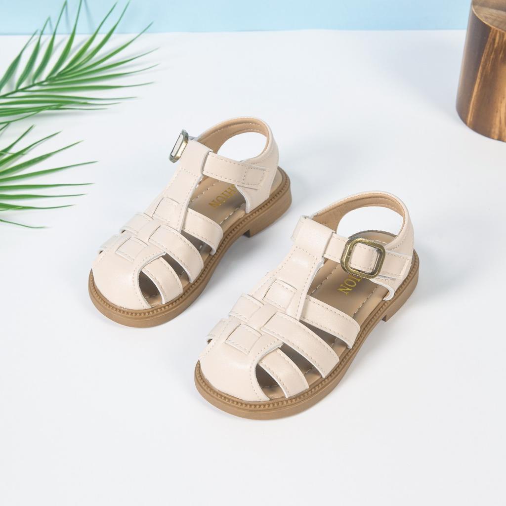 Summer Girl Soft Sole Roman Sandals Baby Princess Closed Toe Shoes Children Non Slip Beach Shoes