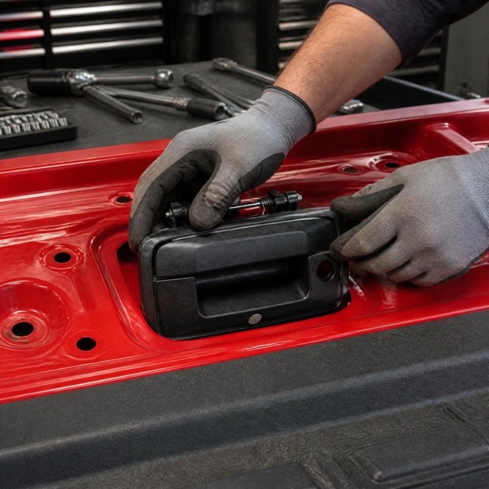 Black Tailgate Handle for Silverado 2014‑2015 /Sierra 2014‑2015 Rear Component Swap