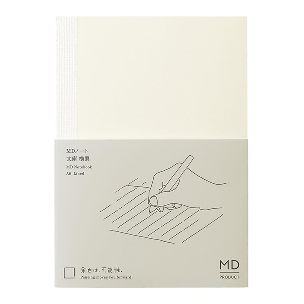 DESIGNPHIL Midori MD Notebook Bunkobon Horizontal Ruled B6 - Perfect for Writing & Journaling
