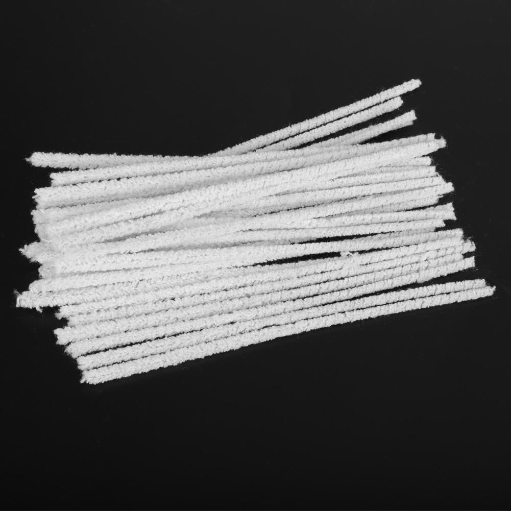 50pcs Pipe Cotton Clners, White Pipe Clners   and Safe Clning Tool for Pipes, Absorb Tar and Condensate