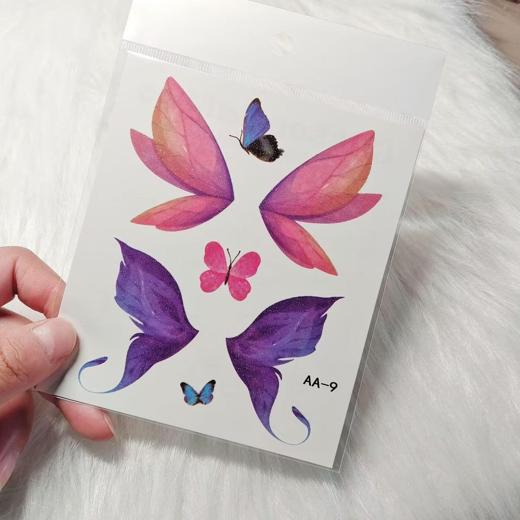 Non-toxic Washable Butterfly Face Stickers for Kids - Eye and Forehead Tattoos