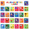 26pcs/set Baby Cloth Book Soft Flash Cards with Cloth Storage Bag Graphic Alphabet Digital Cognition Toys Baby Educational Card