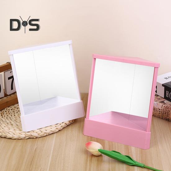 Non-Reversing True Makeup Mirror High Clarity Desktop Vanity Mirror Men Women Precision True Image Inverted Standing Cosmetic Mirror