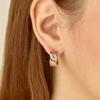 ELLE Jewelry 14K Twist One-Touch Earrings (Gold Pin) ELGPEE410
