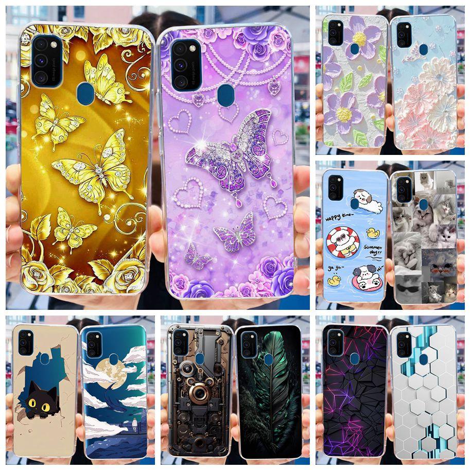 For Samsung M21 Case SM-M215F Silicone Soft Phone Cover For Samsung Galaxy M21 2020 Fundas Cartoon Coque For Samsung M 21 Bumper