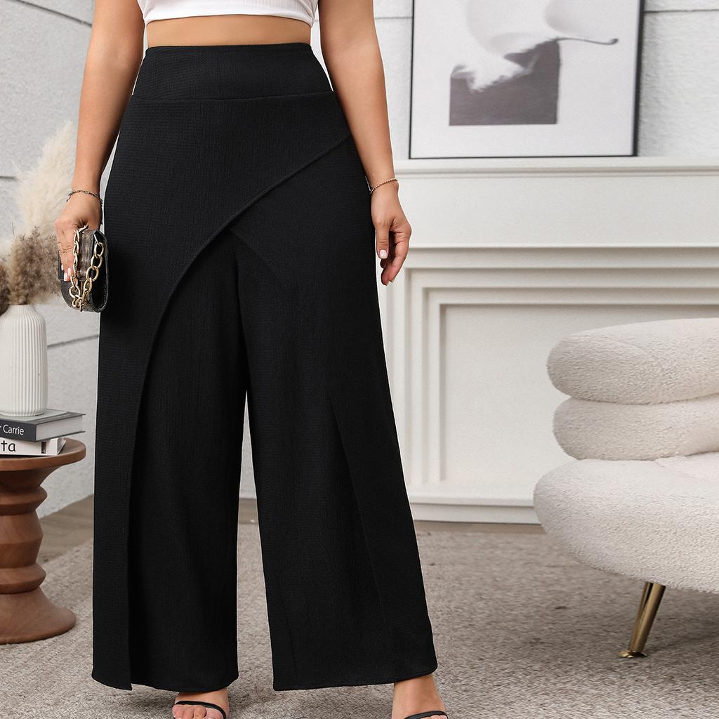 Women's Pure-color Loose New Design Style Wide-leg Pants