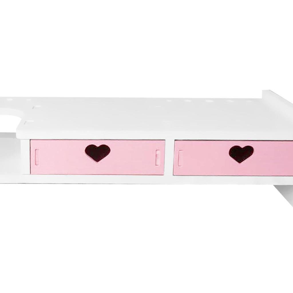 Computer Heightened Shelf Table Storage Rack with Drawer Monitor Stand Riser