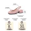 French temperament women's single shoes bow hollow bag head sandals 2025 spring new gentle and sweet back empty low heels