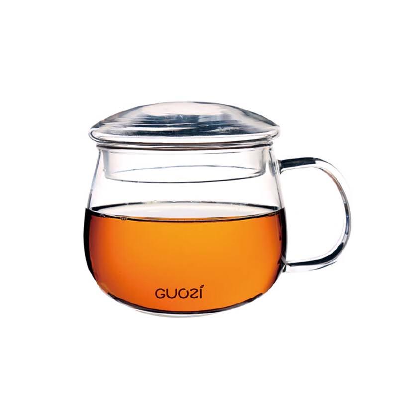 GUOZI High Borosilicate Glass Tea Infuser Mug