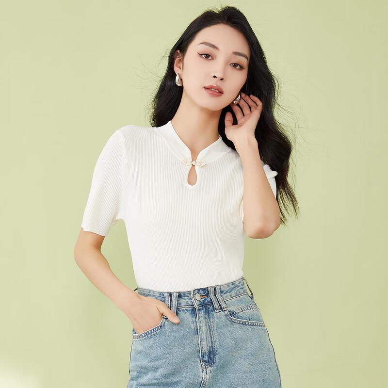 Women's New Chinese Style Short-Sleeved Knit Top