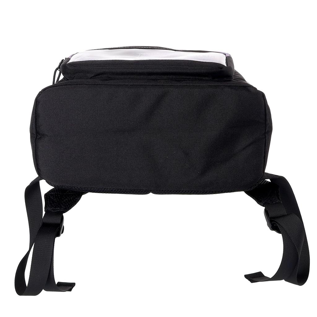Coboca+ C25361 Daypack with Mesh Pocket, 17L, Compatible with Oshikatsu, Fits Instax and Trading Cards, Black x WhitePurpleBlue (BKPurple)