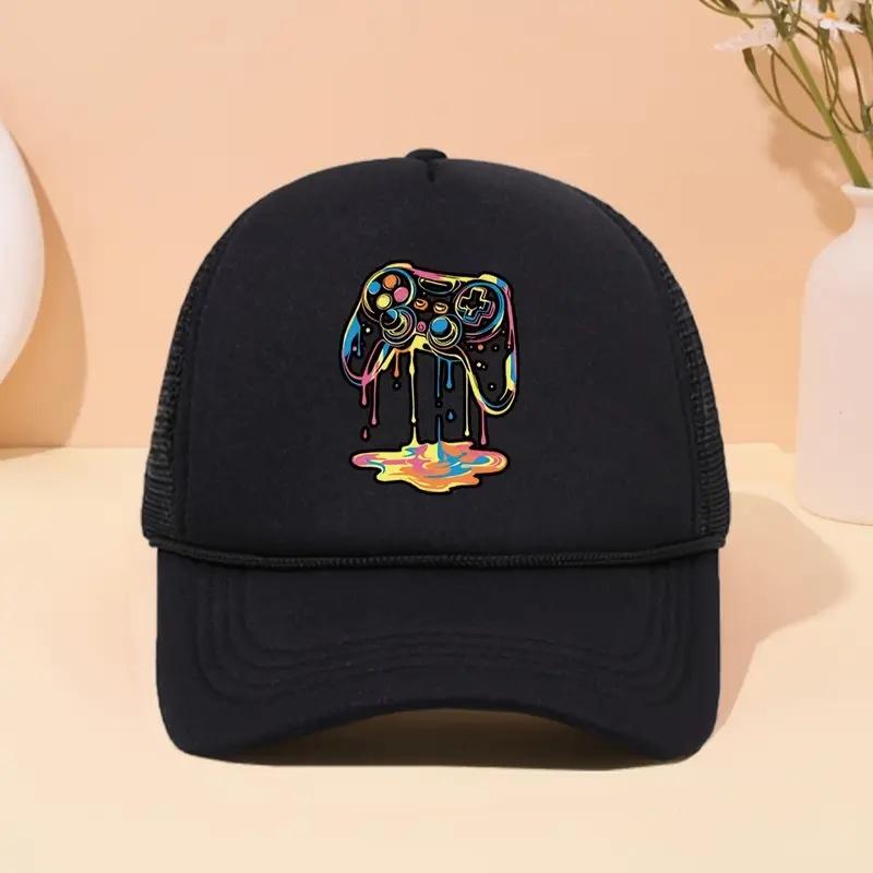 

Cartoon Knitted Baseball Hat Mesh Hat Cute Summer Daily Children Adult Sun Hat Travel Hat чёрный