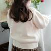 Korean Style Spring and Autumn Lapel Knitted Cardigan for Small and Medium-sized Children, Girls, Embroidery, Children's Sweater Jacket