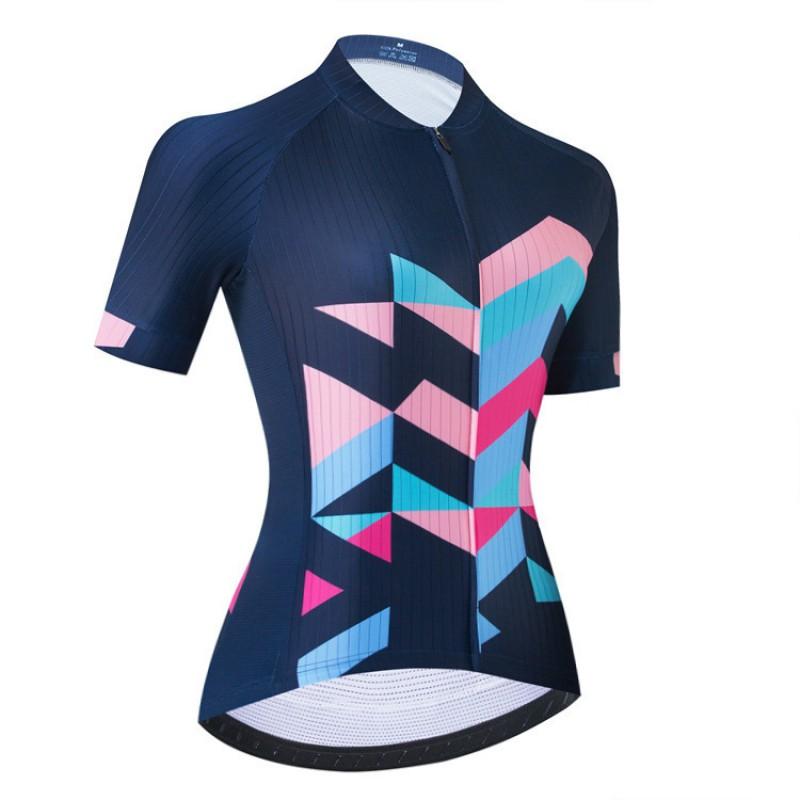 Womens Cycling Jersey Bib Shorts Set Short Sleeve Road Bike Outfit Breathable Quick Dry Performance Wear