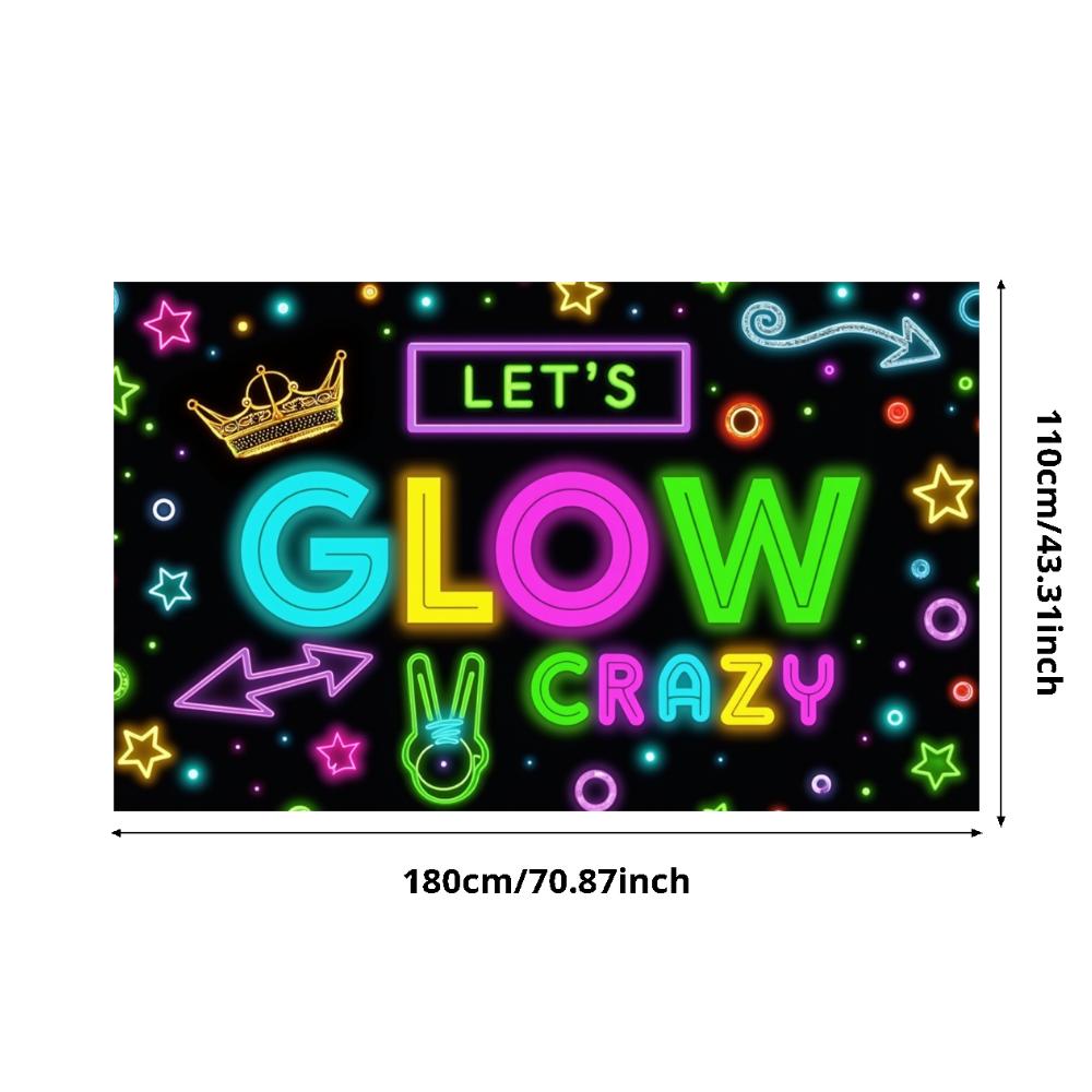 Neon Decoration Headphones Design Neon Party Banner Event Backdrop Party Prop Glow Party Banner For Night Event
