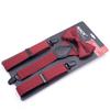 Kids 3 Clips Suspenders Bow Tie Set Adjustable Elastic Braces for Boys Girls