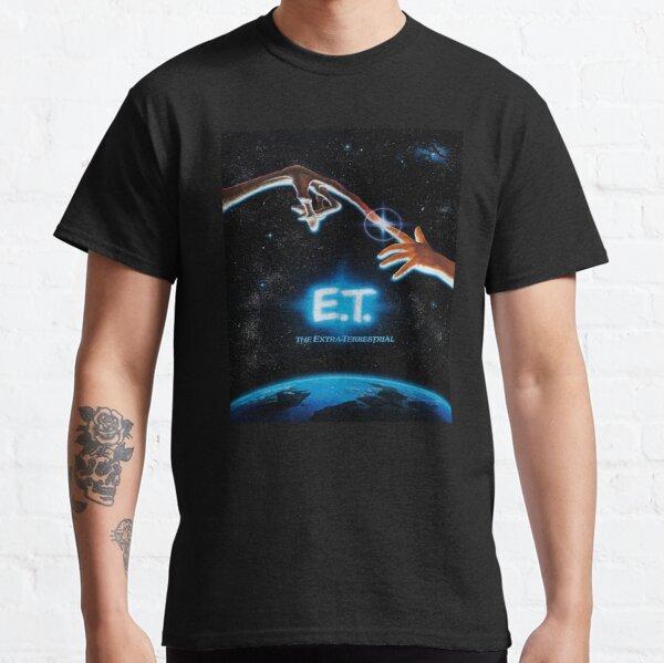 Novelty ET The Extra Terrestrial E.T. T-Shirts for Men Crewneck 100% Cotton T Shirt Short Sleeve Tee Unique Clothes for Male