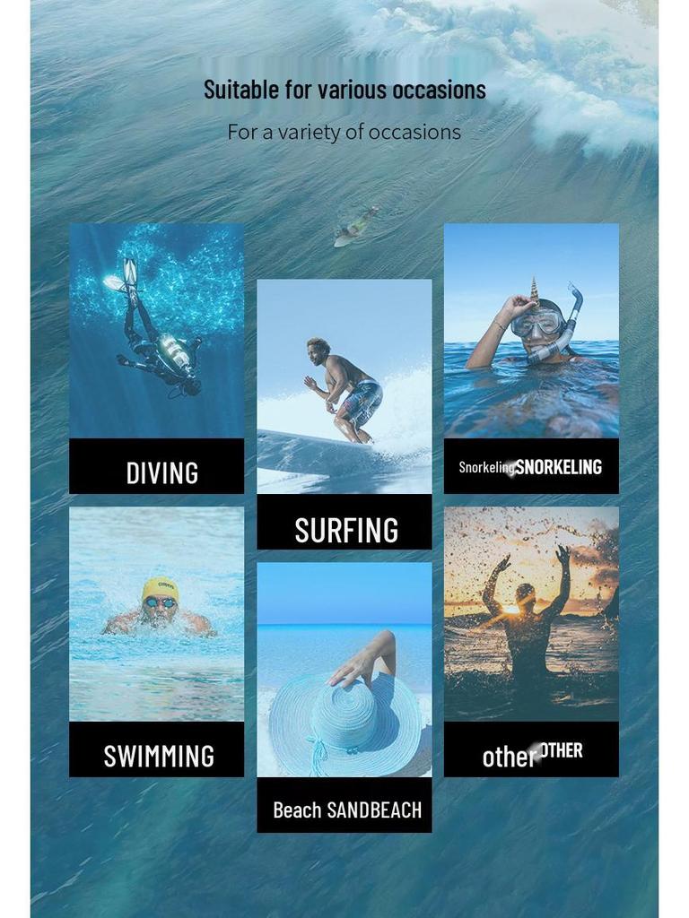 OUZO 7mm Men's One-Piece CR Elastic Wetsuit for Cold-Proof Diving, Surfing, and Winter Swimming.