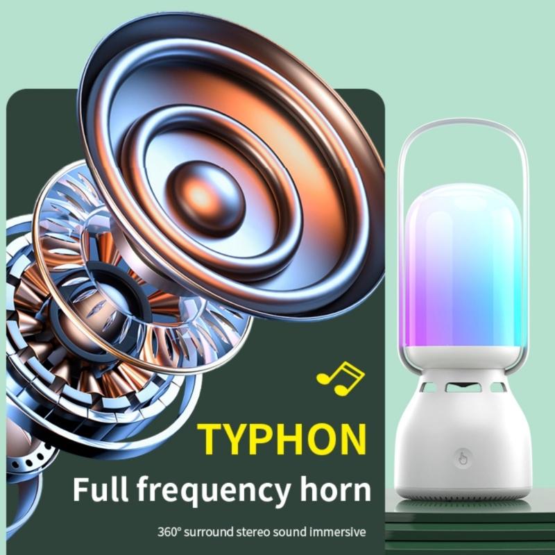 Portable Bluetooth-compatible Speaker Wireless Outdoor Camping Light Connection Soundbar Colorful Atmosphere Light