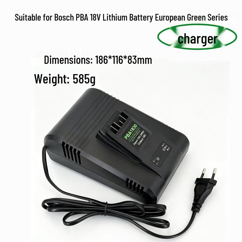 Compatible Charger for Bosch 18V Lithium Battery Power Drill PSR18LI, Electric PBA, PSR, PSB, and Vacuum Cleaner.