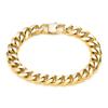 Men's Exquisite Trendy Matte Cuban Chain Bracelet with Stainless and Titanium Steel Cowboy Buckle