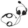2.5mm Telephone Headset Binaural Noise Cancelling Call Center Earphone with Mic Mute for Business Cu