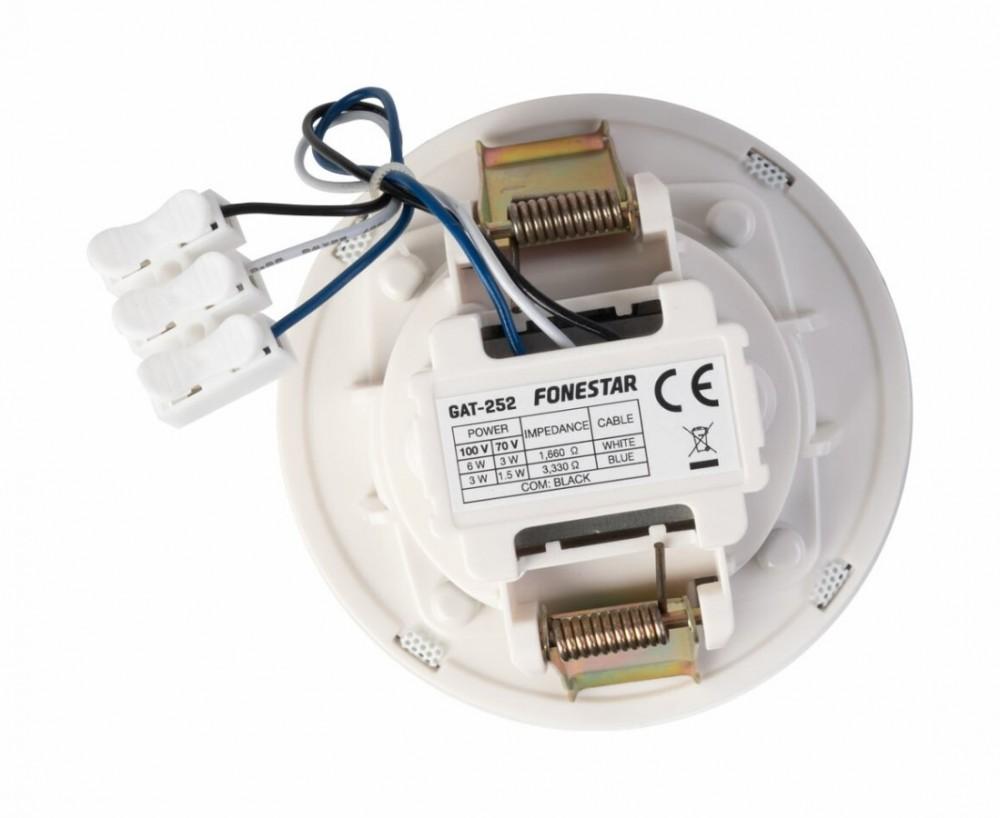 Fonestar GAT-252 - Built-in 100 V Round Speaker, 3", White, Fonestar