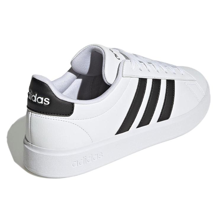 adidas Neo GRAND COURT Synthetic Leather Comfortable Low Top Skateboard Shoes Unisex White Black GW9195
